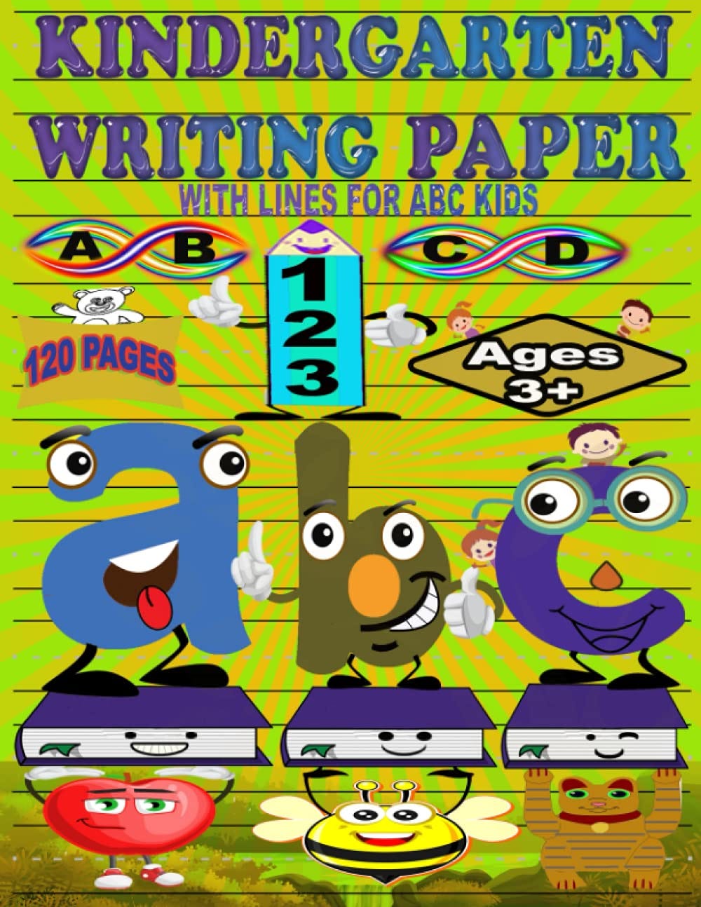  read best kindergarten writing paper with lines for abc kids blank