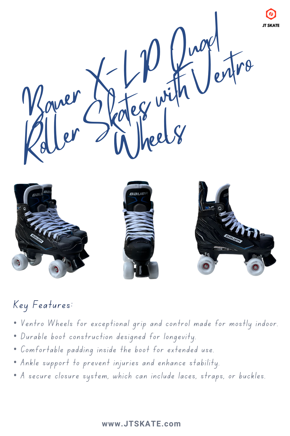 Bauer Roller Skates Bauer XLP Quad Roller Skates with Ventro Wheels