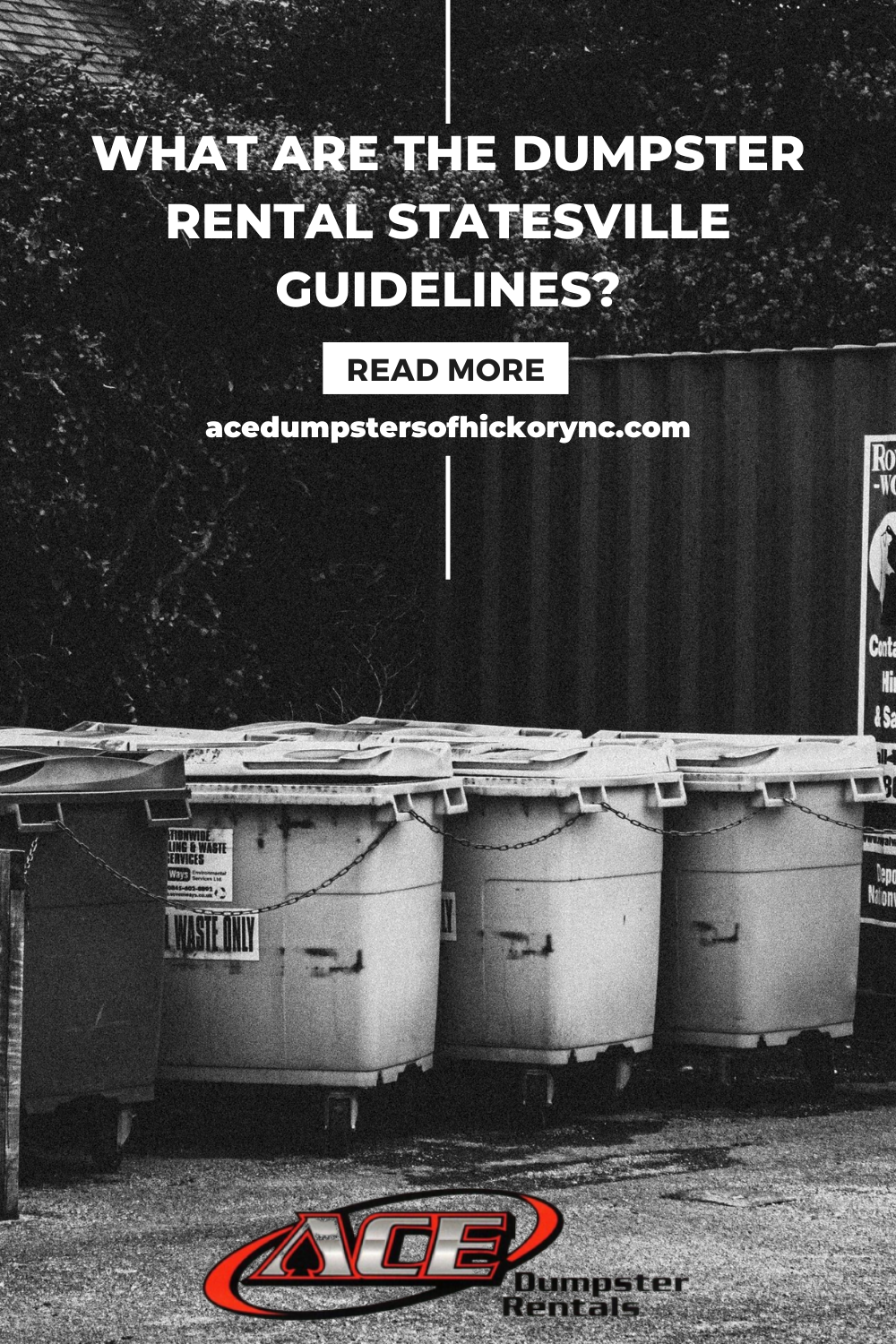 The Benefits of Renting a Dumpster in Statesville, NC by ACE