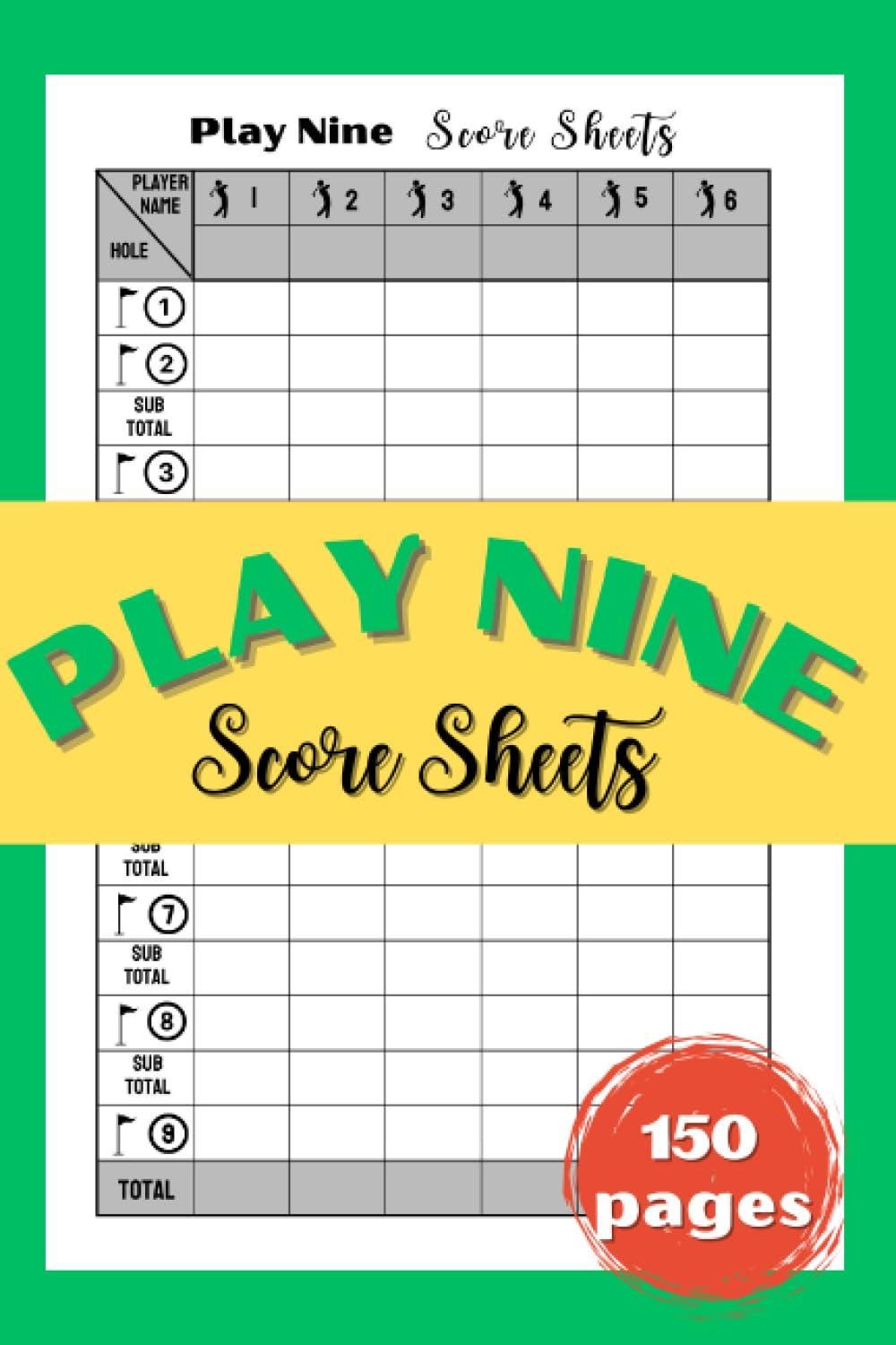 Pdf⚡️(read ️online) Play Nine Score Sheets: 150 Score Pads, Double ...