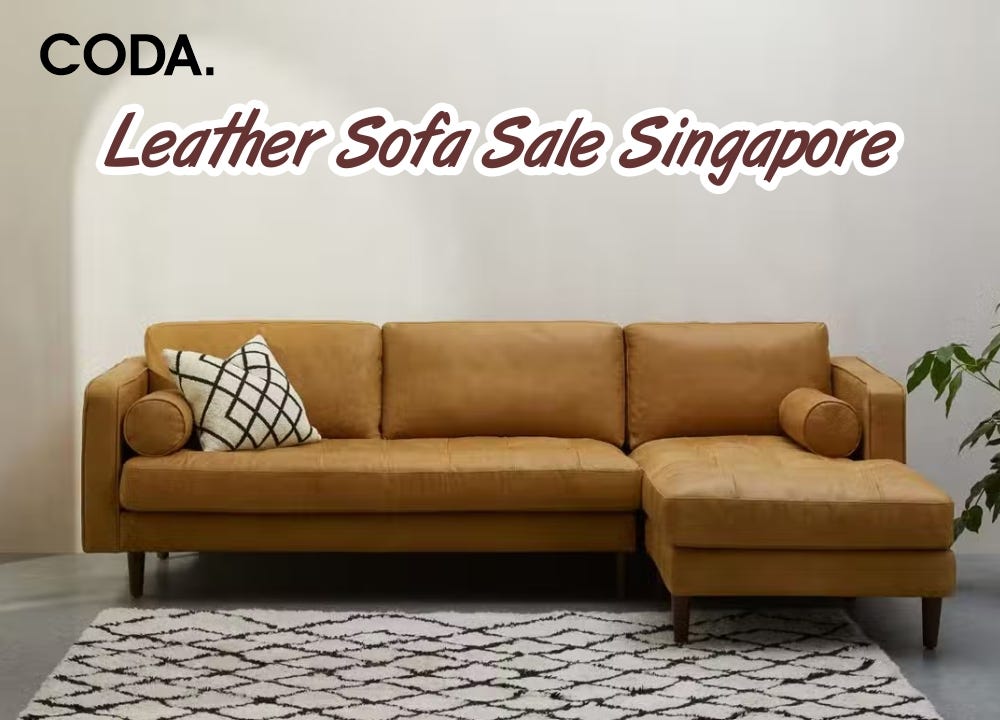 Best 2023 Leather Sofa Sale in Singapore CODA Furniture Studio Medium