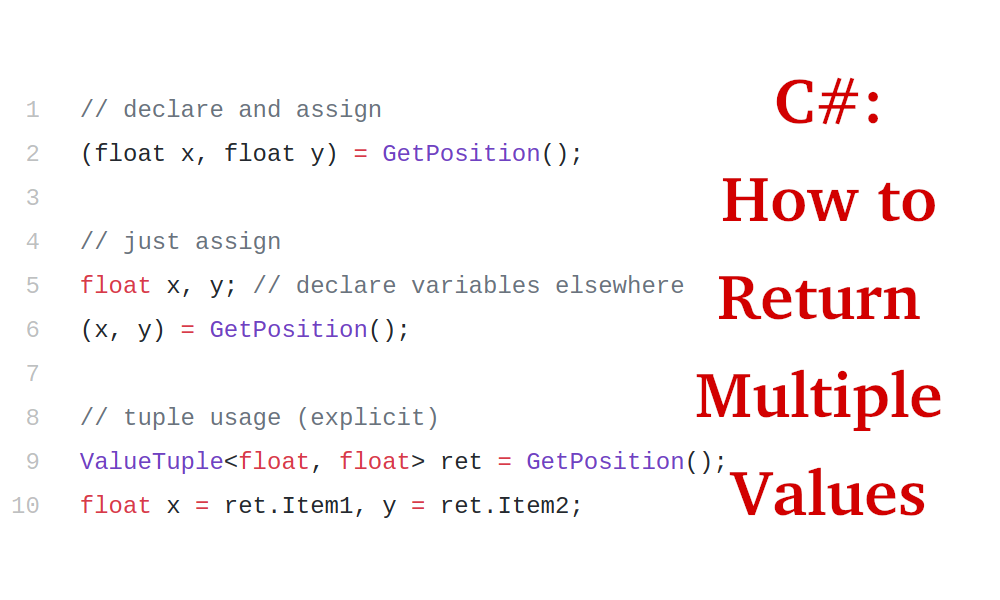 Value Tuples: Returning Multiple Values from a Function in C# | by No Such  Dev | Medium