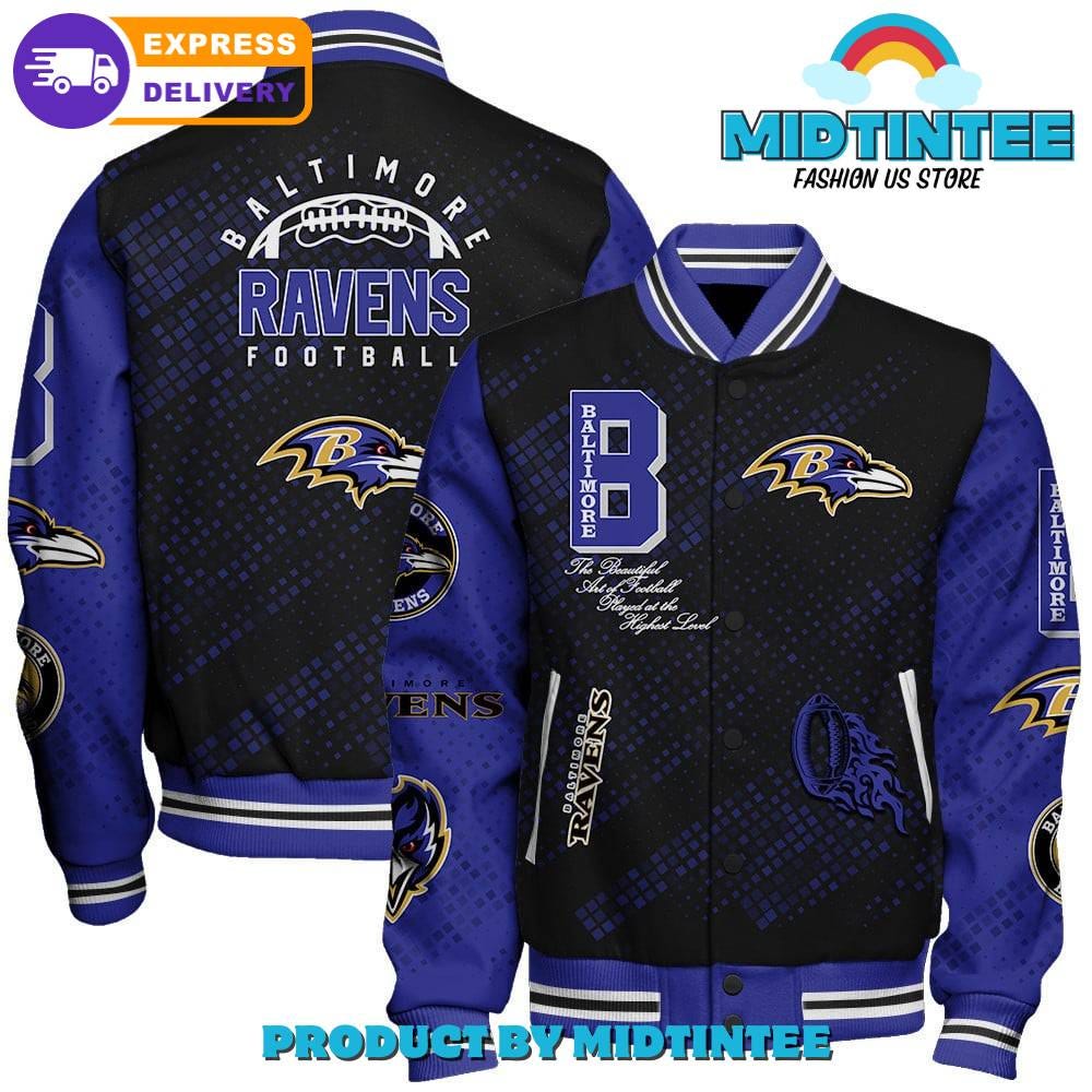 Baltimore Ravens 2024 NFL Pattern Baseball Jacket | by Midtintee Store ...