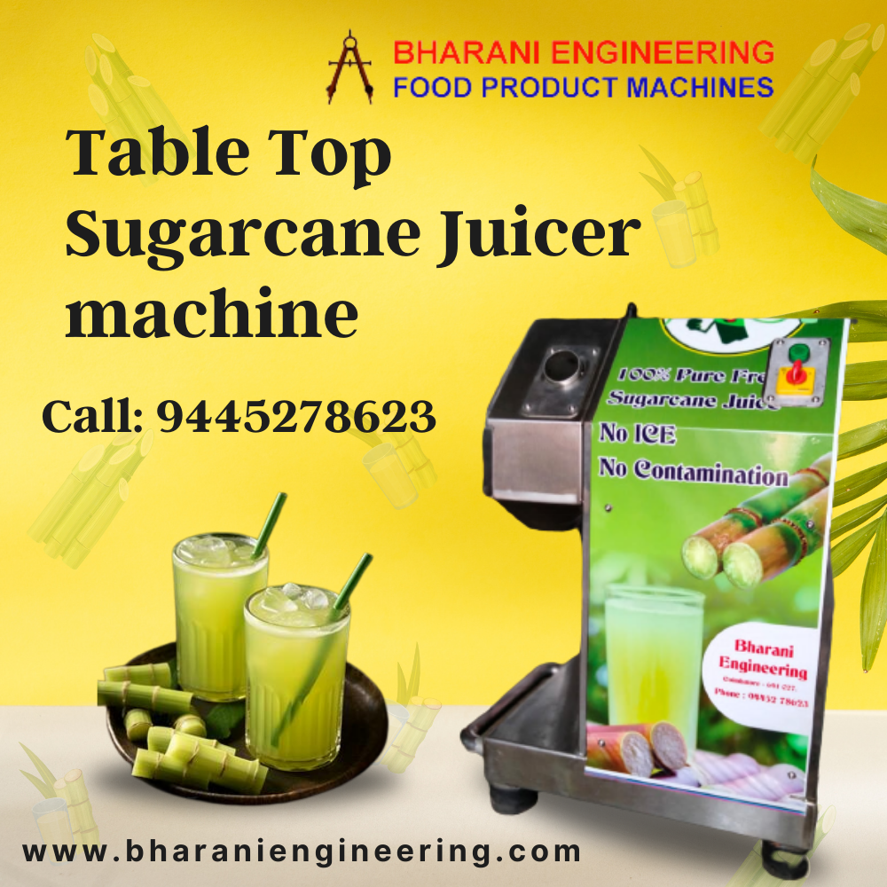 Table Top Sugarcane Juicer Machine by Bharani Engineering Bharani