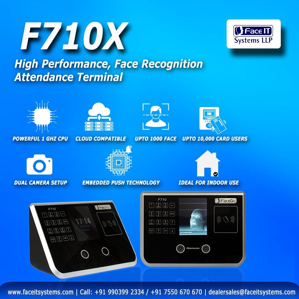 F710X High Performance, Face Recognition Attendance Terminal ...