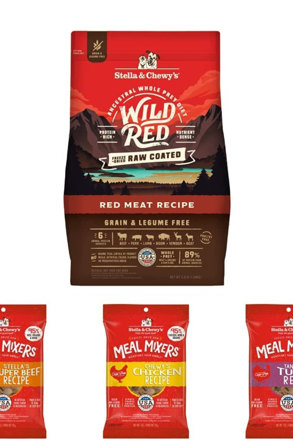 Stella & Chewy’s Wild Red Raw Coated Dry Dog Food + FreezeDried Meal