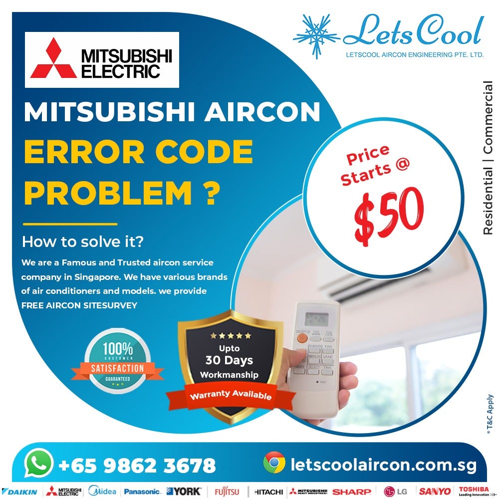 Mitsubishi aircon error code? How to solve it? by Bahesip Medium