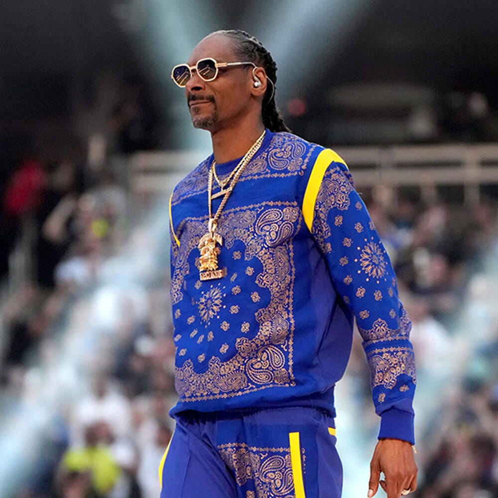 Snoop Dogg Super Bowl Halftime Blue and Black Bandana Sweat