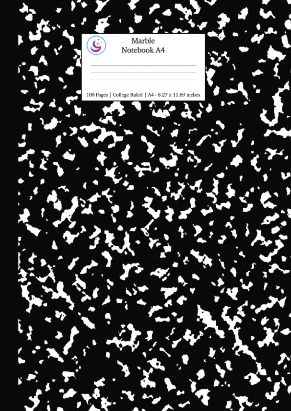 [DOWNLOAD] Marble Notebook A4: Black Marble College Ruled Journal ...
