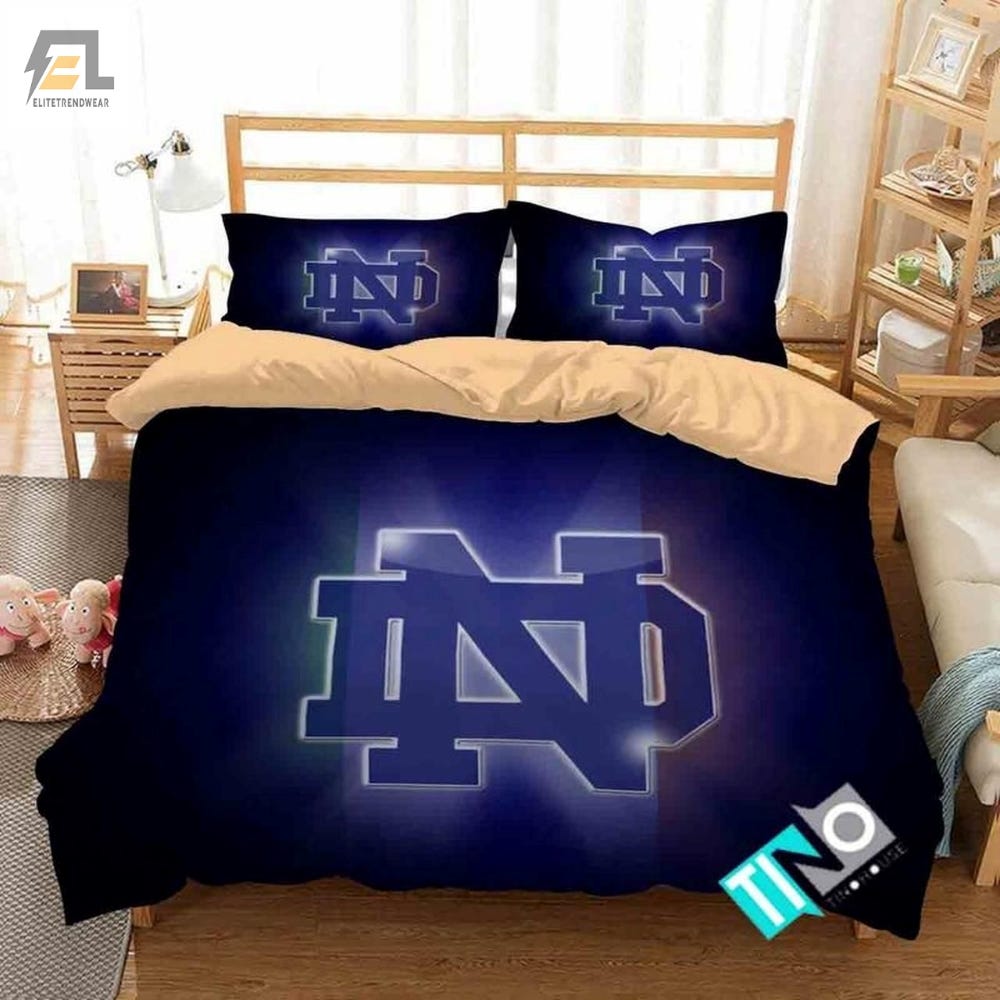 Ncaa Notre Dame Fighting Irish 2 Logo V 3D Duvet Cover Bedding Sets