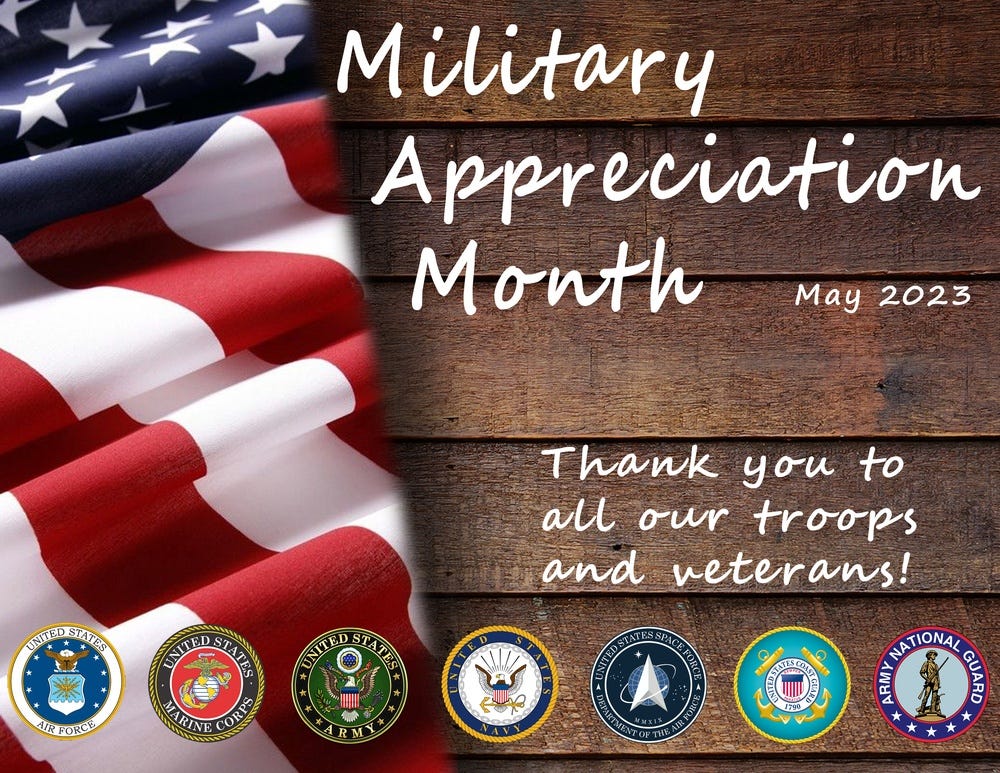 Humpday Nugget Week 22 (2023) 💚 Military Appreciation Month 💚 💚 On