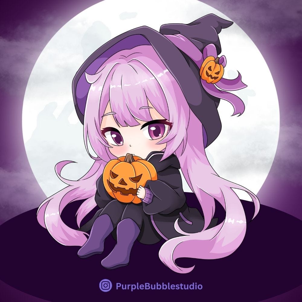 Cute Halloween Girl!  Halloween girl, Cute halloween, Cute chibi