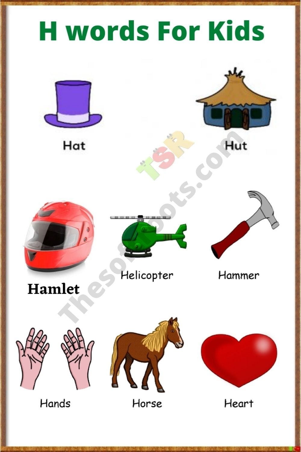 Learn Vocabulary Words That Start With H For Kids by kids learning Medium