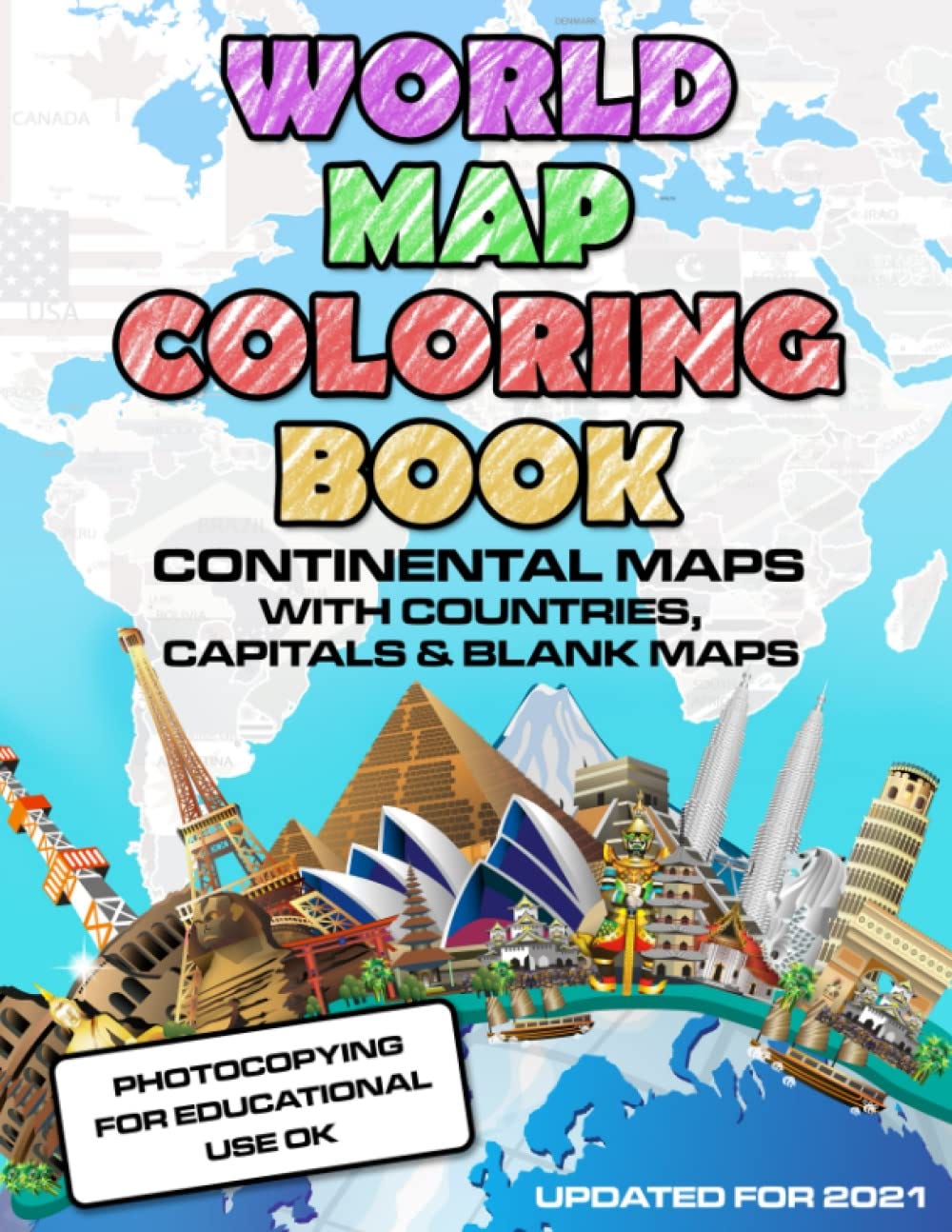 [DOWNLOAD][BEST]} World Map Coloring Book: Maps of the World Continents ...