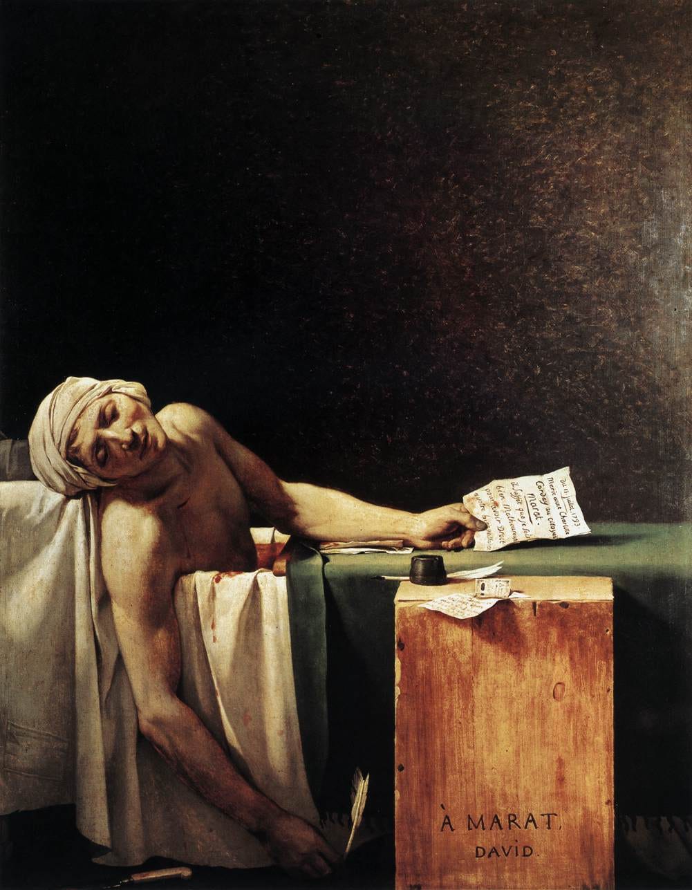 Great Paintings: The Death of Marat by Jacques-Louis David | by Christopher  P Jones | Thinksheet | Medium