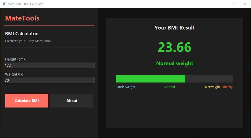 Build a Modern BMI Calculator GUI in Python with Tkinter | by Mate ...