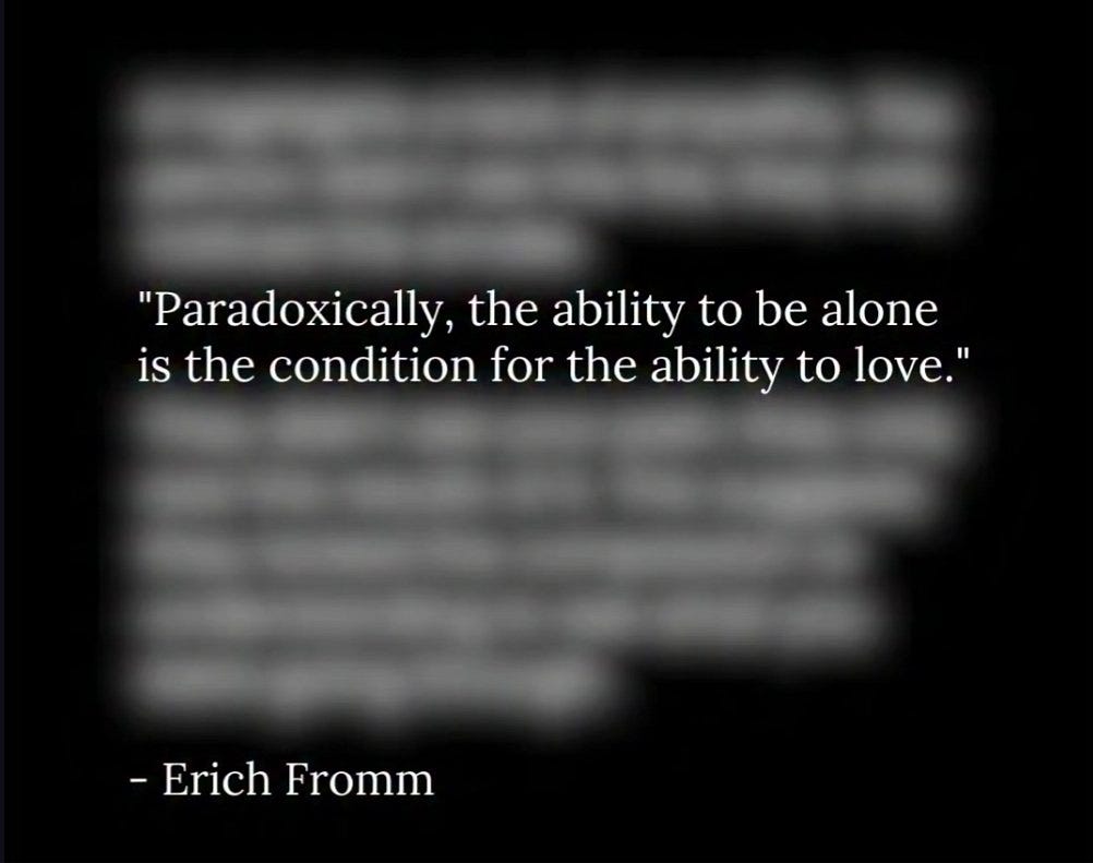 The paradox of Solitude and Love : Erich Fromm's Insight on Human Connection. | by ibrahim ismail | Medium