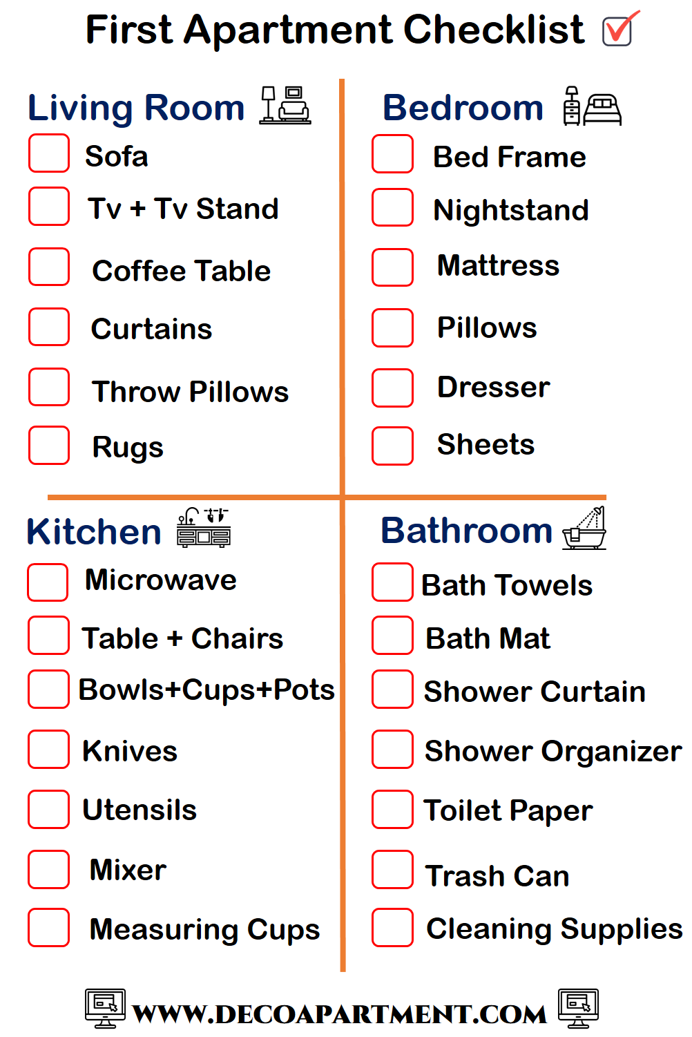 First Apartment Checklist: Things You Need for an Apartment