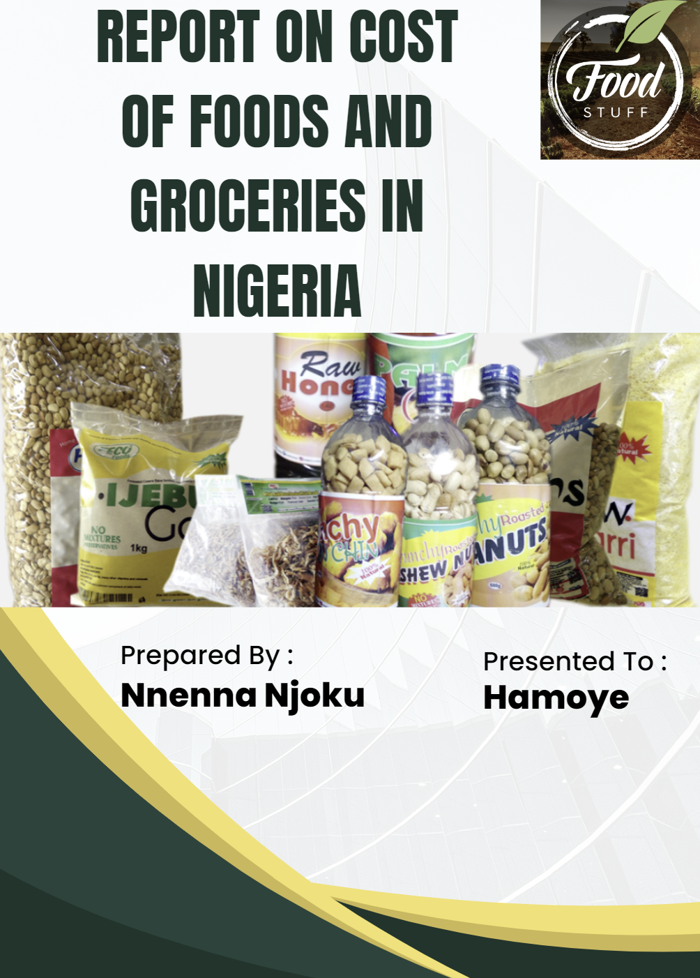 Report on the Cost of Food and Groceries in Nigeria by Njoku Nnenna