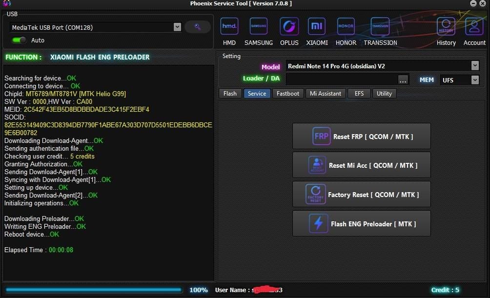 Phoenix Service Tool V7.0.8