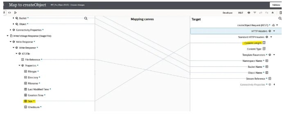 Mapping file Size to the Content-Length standard header.