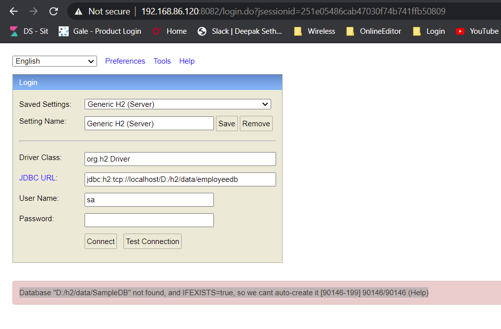 H2Database Error. Database “D:/h2/data/SampleDB” not… | by SrinivasaRao  Gurram | Medium