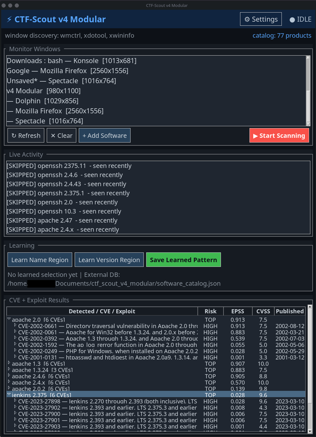 ReconOverlay: Catching CVEs, Exploit Paths, and Version Clues in Real Time