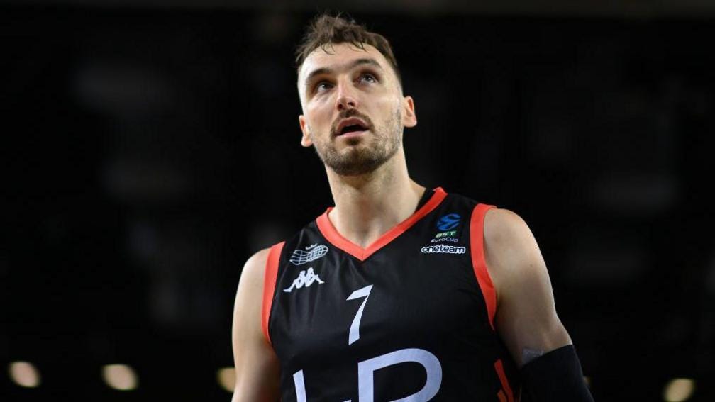 Sam Dekker with the London Lions in the BBL playoff finals 2024, BBC.com
