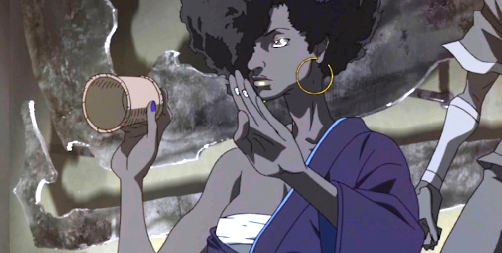 The Secret History of 'Afro Samurai Resurrection's' Ogin, aka “Afro Lady”, by Paco Taylor