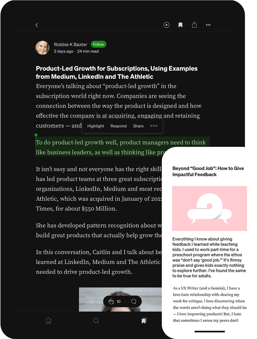 Preview of Medium stories
