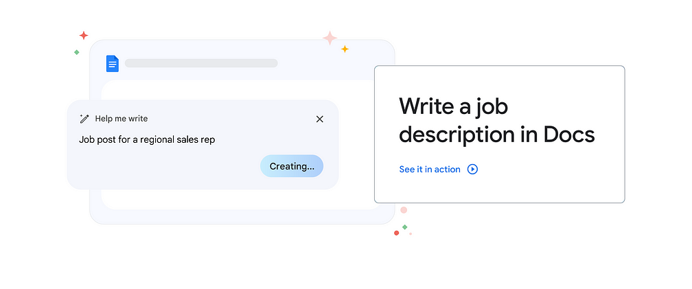 Google AI write a job description
