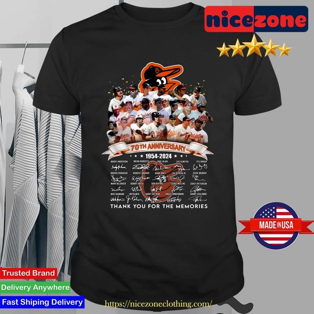 MLB Baltimore Orioles 70th Anniversary 19542024 Thank You For The