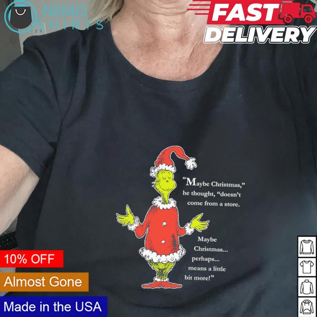 Official Dr. Seuss Grinch meaning of Christmas shirt by Nemo Clothing