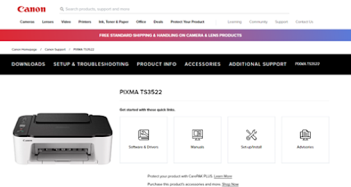 Canon Support for PIXMA TS3522