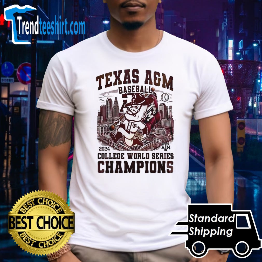 Texas A&M Aggies Baseball 2024 College World Series Champions TShirt
