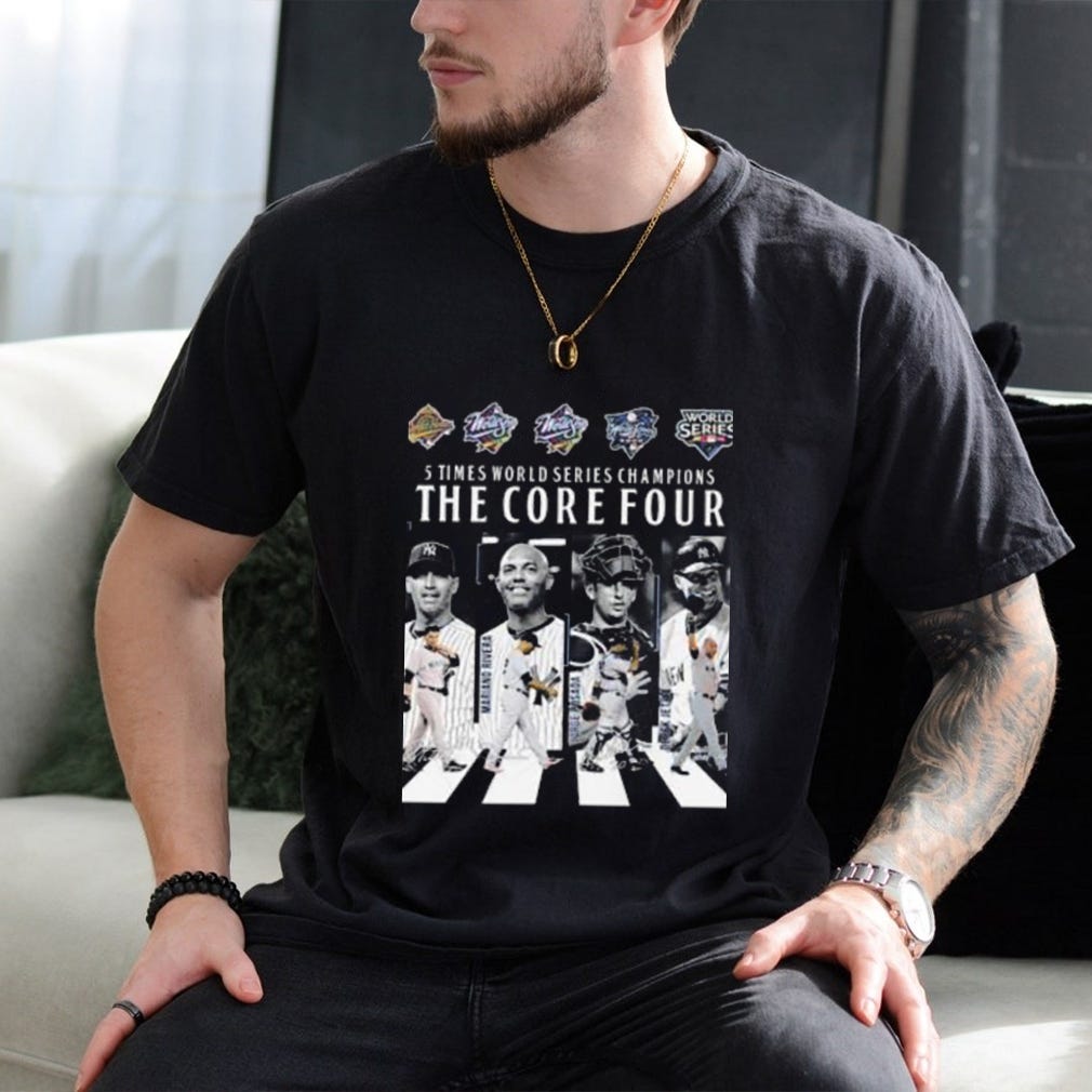 New York Yankees 5 Times World Series Champions The Core Four Abbey Road  Signatures Shirt, by Mongtesun