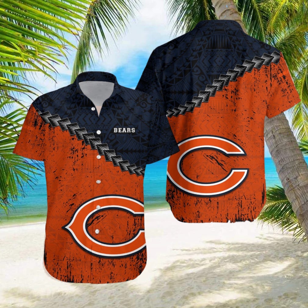 Chicago Bears NFL Polynesian Tattoo Hawaiian Shirt - Vowsly - Medium