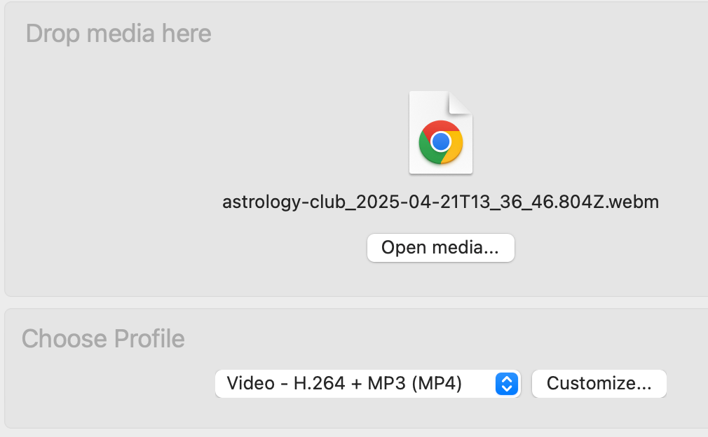 Jitsi，WebRTC 下載後的檔案如何轉檔處理。