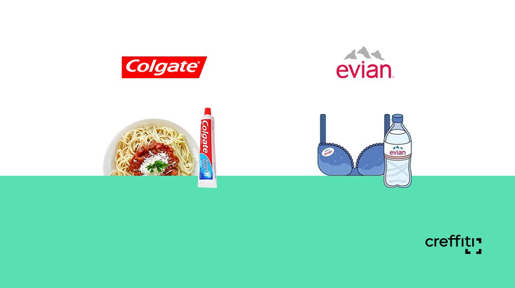 That Awkward Moment: Colgate Kitchen Entrees & Evian Water Bra, by  Creffiti