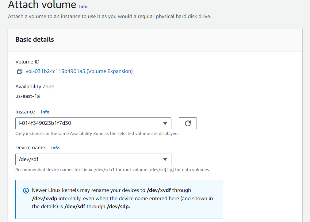 HOW TO ATTACH AND MOUNT A NEW EBS VOLUME TO A RUNNING AWS EC2 INSTANCE