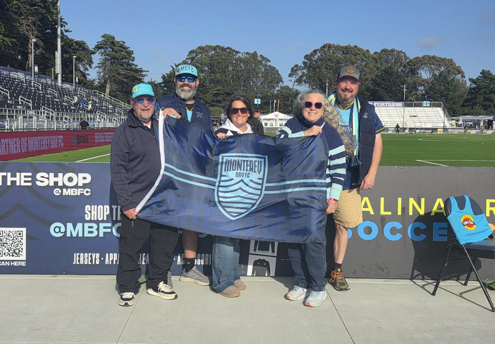 Linda and Luke Dilger, two of Monterey Bay’s staunchest fans, came out with their daughter to enjoy the match. Image via author.