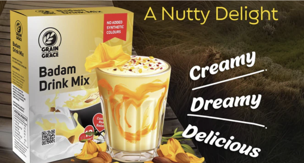 A Nutty Refreshment — Creamy Badam Bliss with Grain N Grace Instant Badam Drink Mix