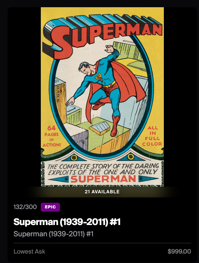 DC’s Superman #1 Digital Comic Collectible on Candy Digital: https://www.candy.com/dc/marketplace?q=superman+%231&page=2