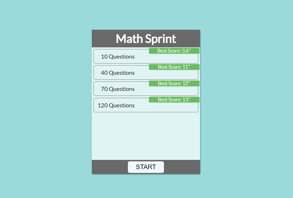 JS mini-project Math Sprint. index.html | by Kwangjin Baek | Medium