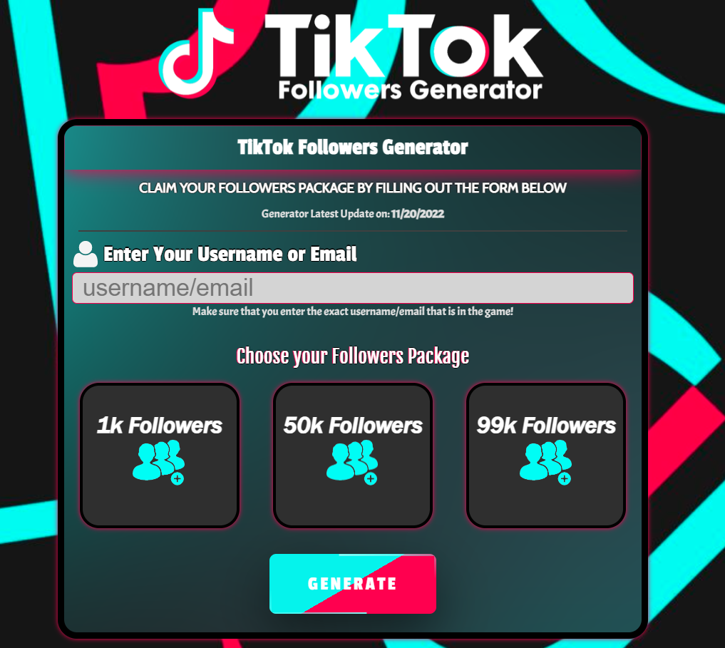 Free tiktok followers generator now amelia warner medium