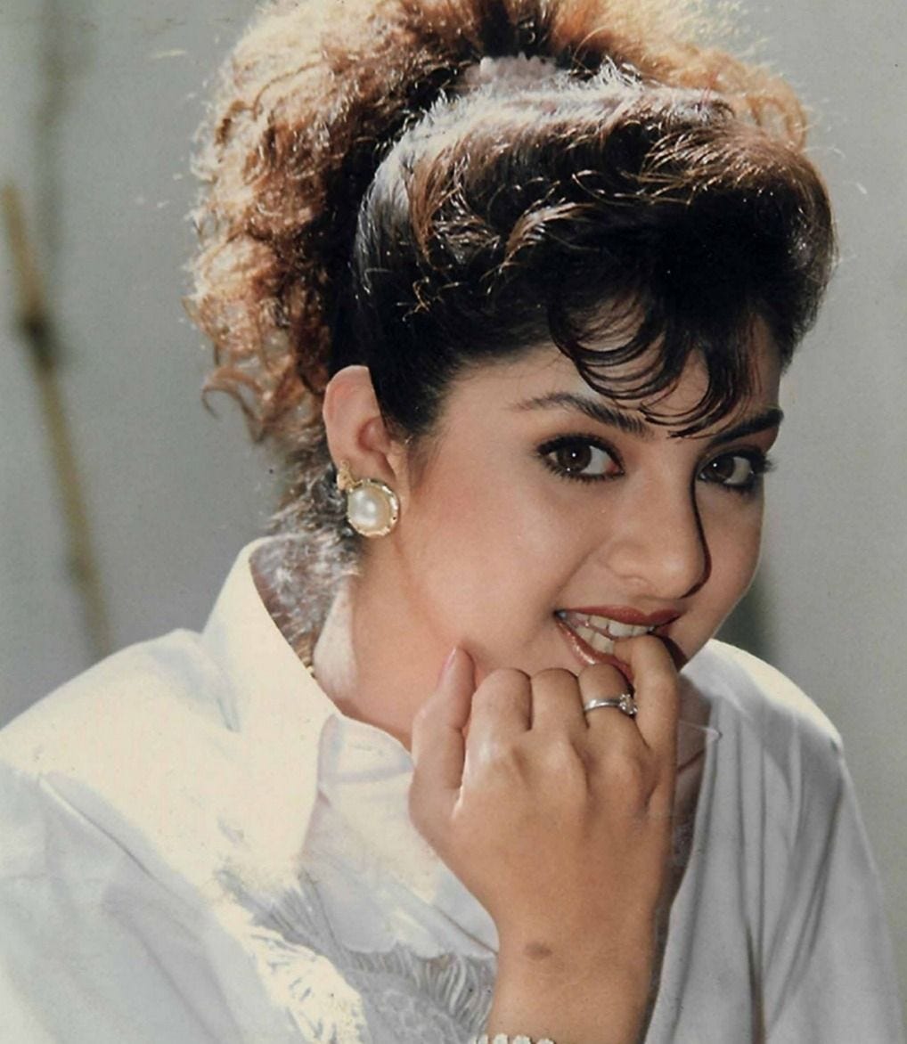 Timeless Elegance And Iconic Looks Of Divya Bharti — A Star Gone Too Soon By Shravya Rao Medium