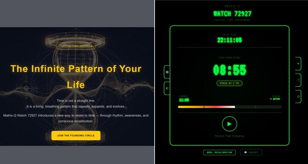 A New Way to Relate to Time: Introducing the First Fractal Time Application — Matrix-Q Watch 72927