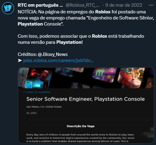 Roblox chega hoje à PlayStation