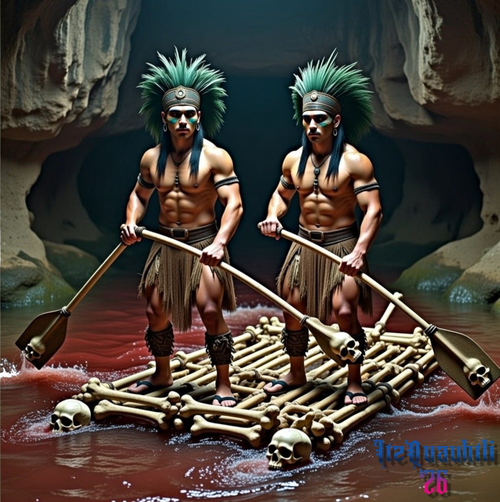 Red River Rafting (AI image prompted by Obsidian Eagle).