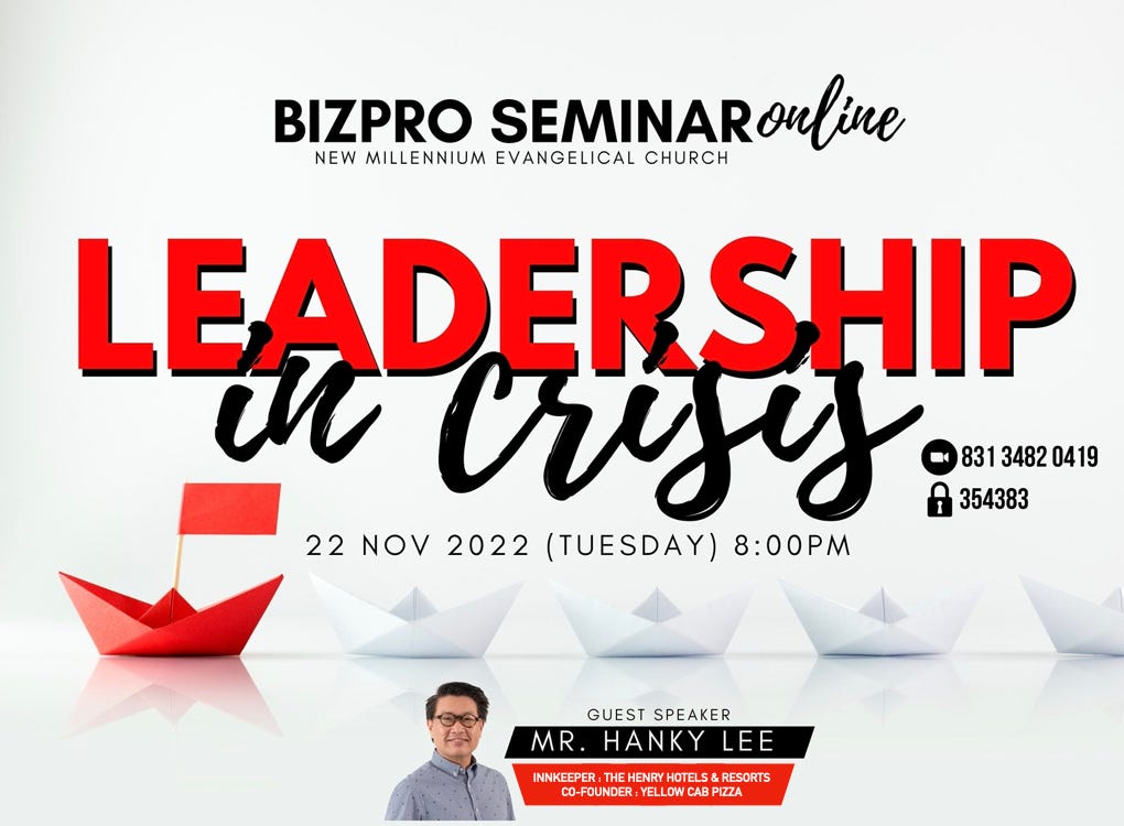 Leadership in Crises : Bizpro Seminar at New Millennium Evangelical Church
